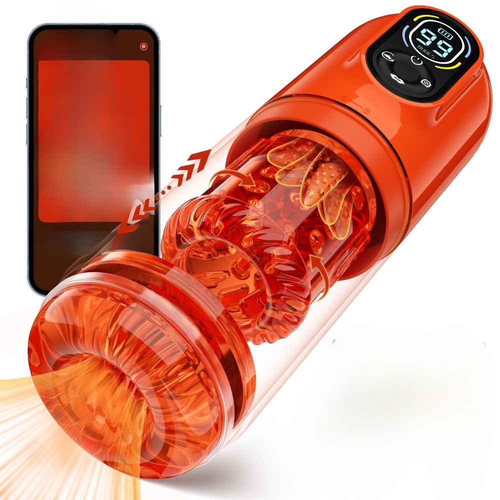 Medical Laboratory Science - 5-in-1 Männlicher Masturbator mit Penispumpe, KI-App-Steuerung,